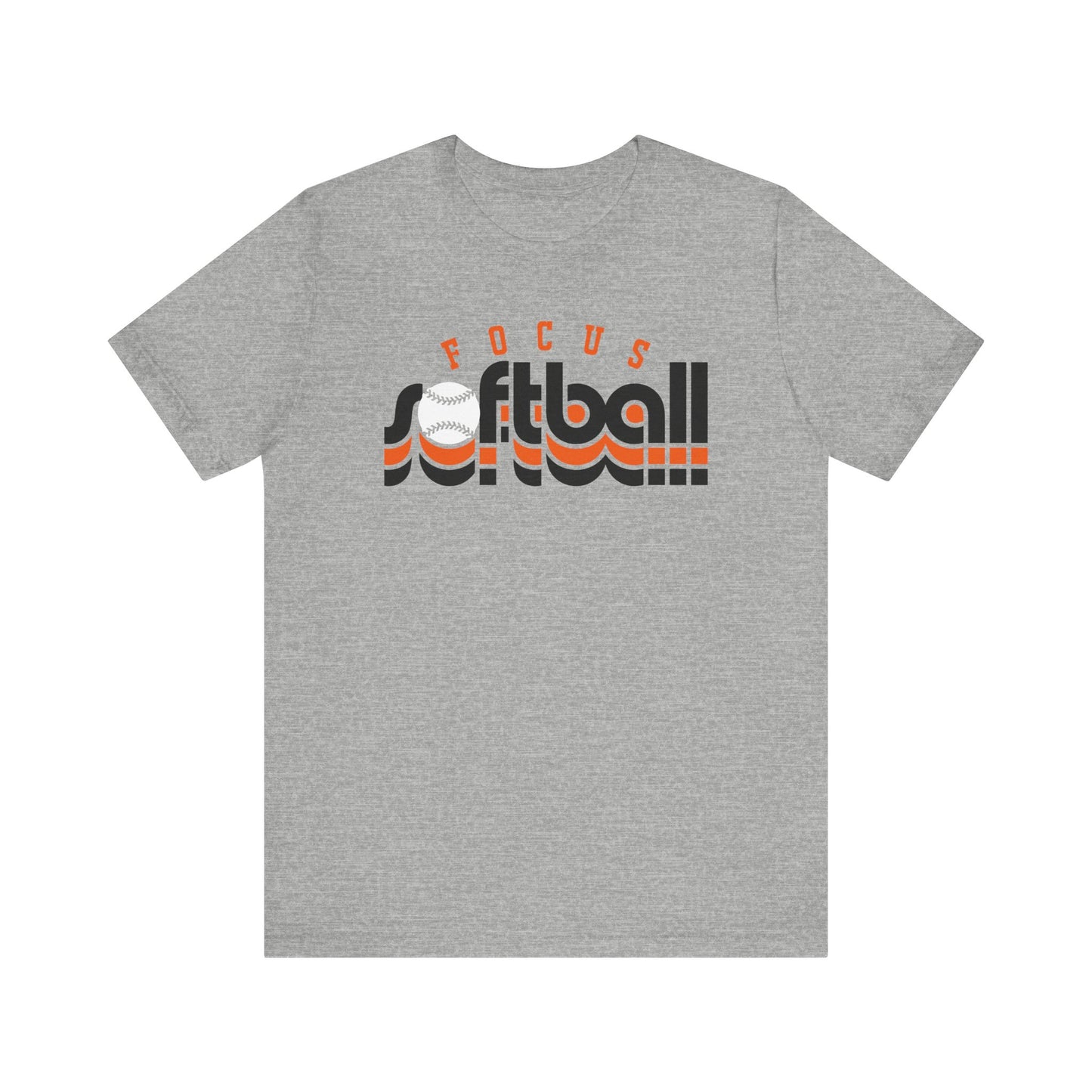 Focus Softball Retro Bella Canvas Adult Short Sleeve