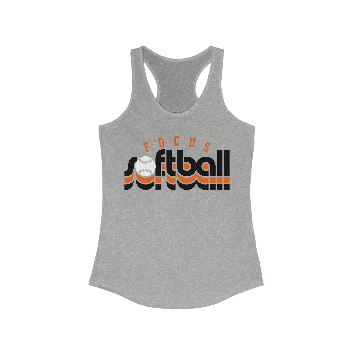 Focus SoftBall Retro Next Level Womens Tank