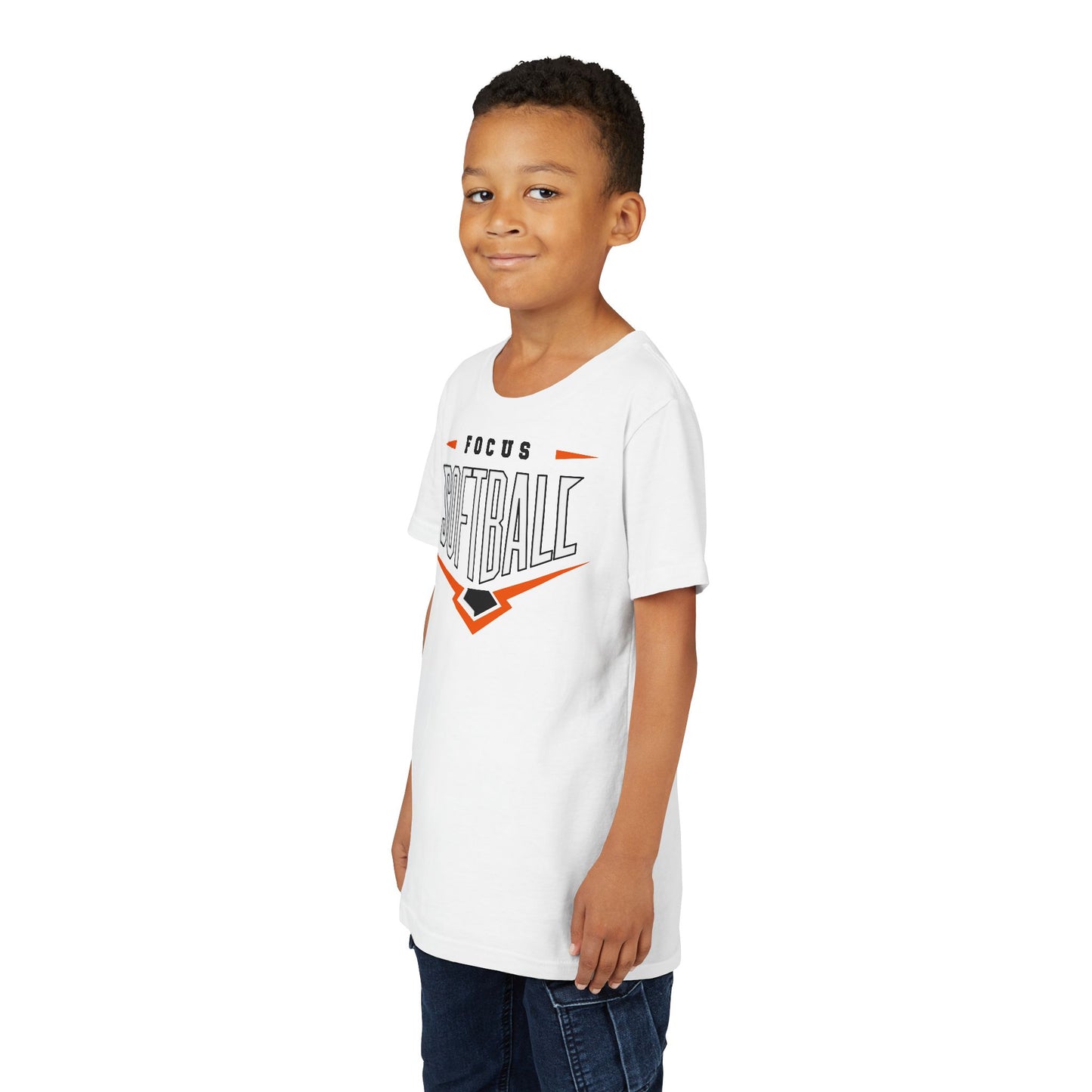 YOUTH Focus Softball Home Plate Bella Canvas Short Sleeve