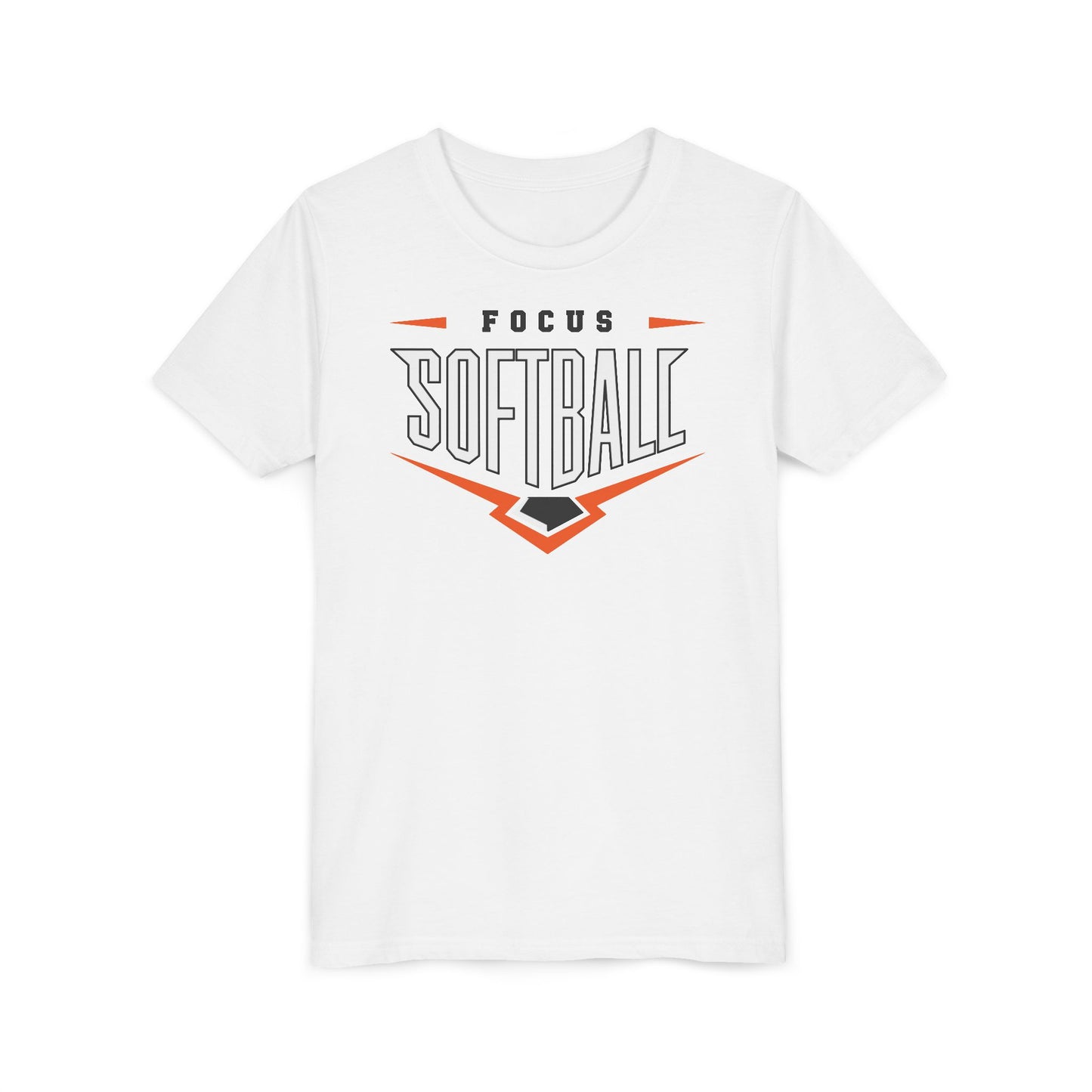 YOUTH Focus Softball Home Plate Bella Canvas Short Sleeve