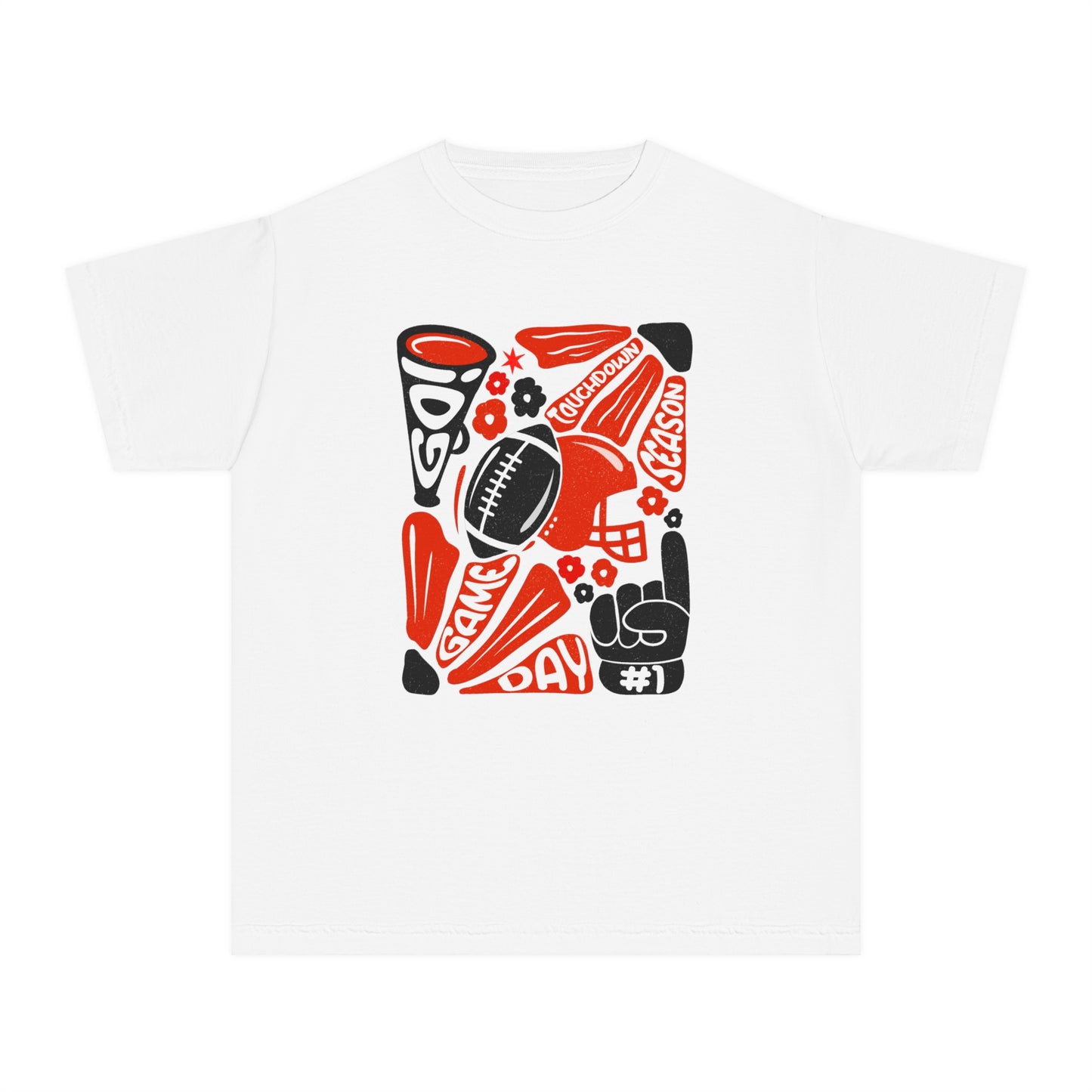 Red & Black Bloom Game Day_ CC Youth SS