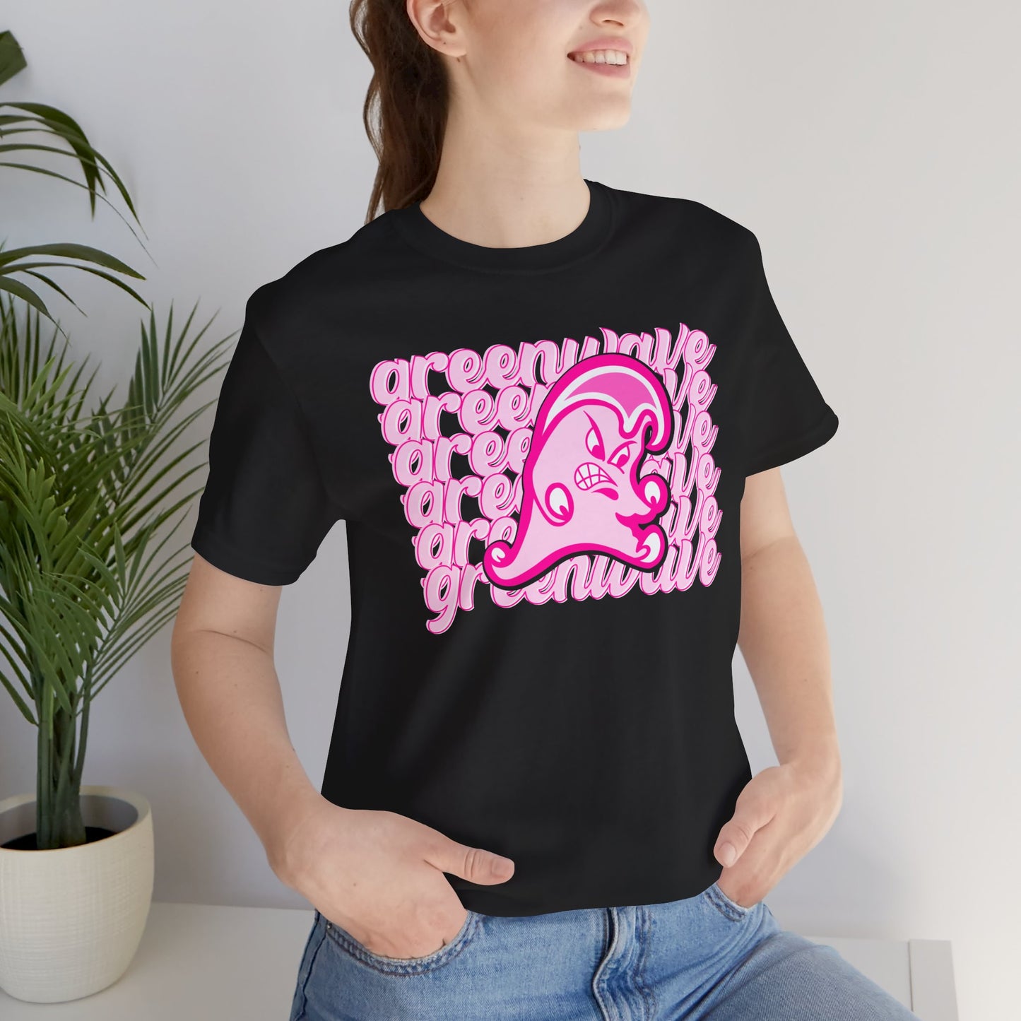 Pink Greenwave Stack Mascot - 3001 Adult Short
