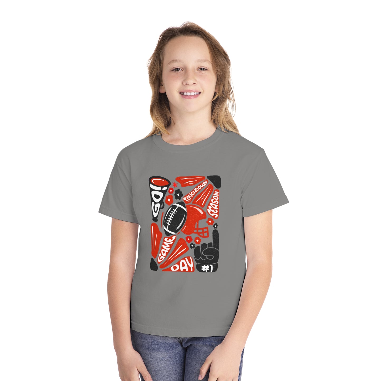 Red & Black Bloom Game Day_ CC Youth SS