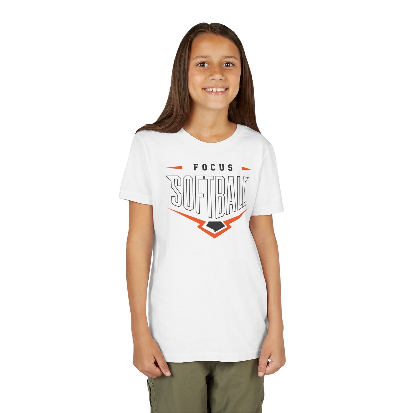 YOUTH Focus Softball Home Plate Bella Canvas Short Sleeve