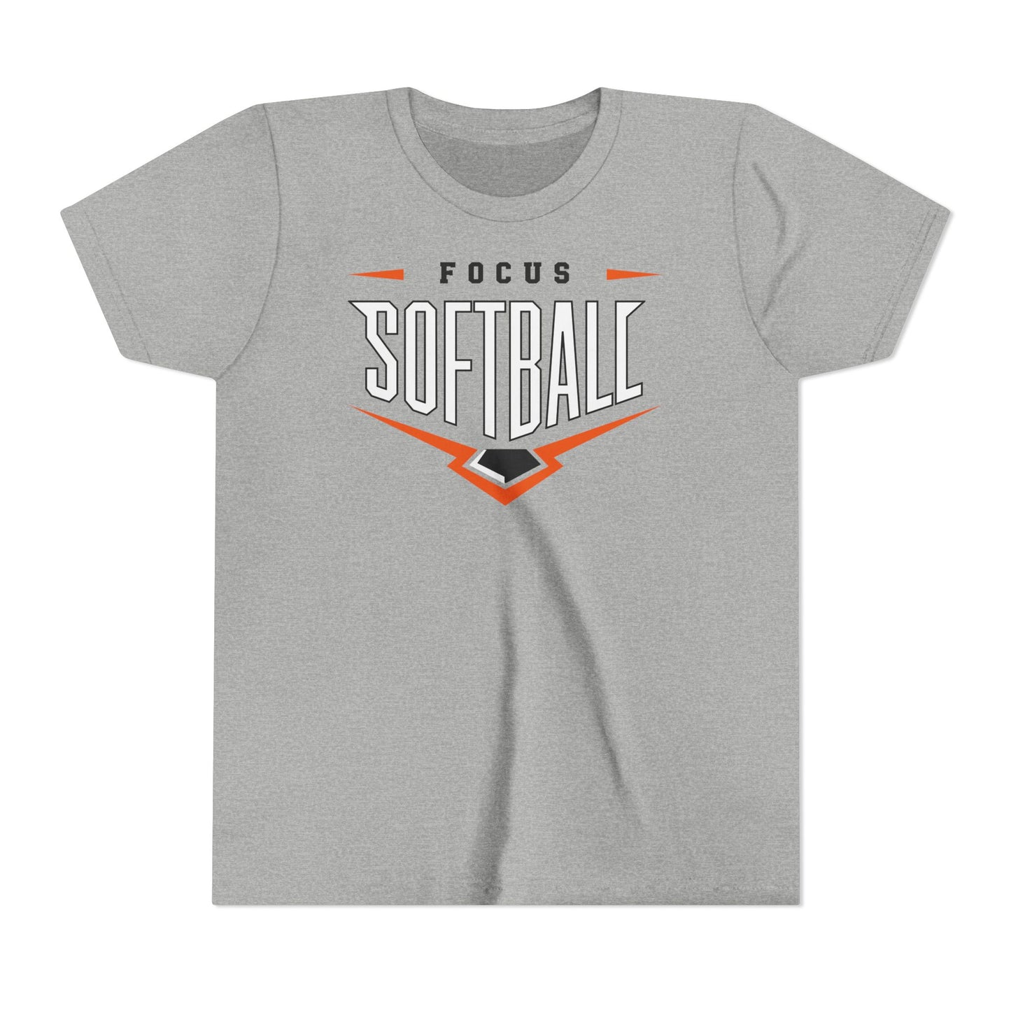 YOUTH Focus Softball Home Plate Bella Canvas Short Sleeve