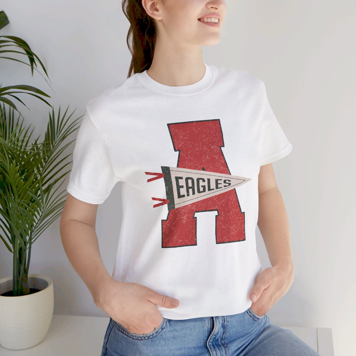 Varsity A with Eagles Pennant_ 3001 Adult SS