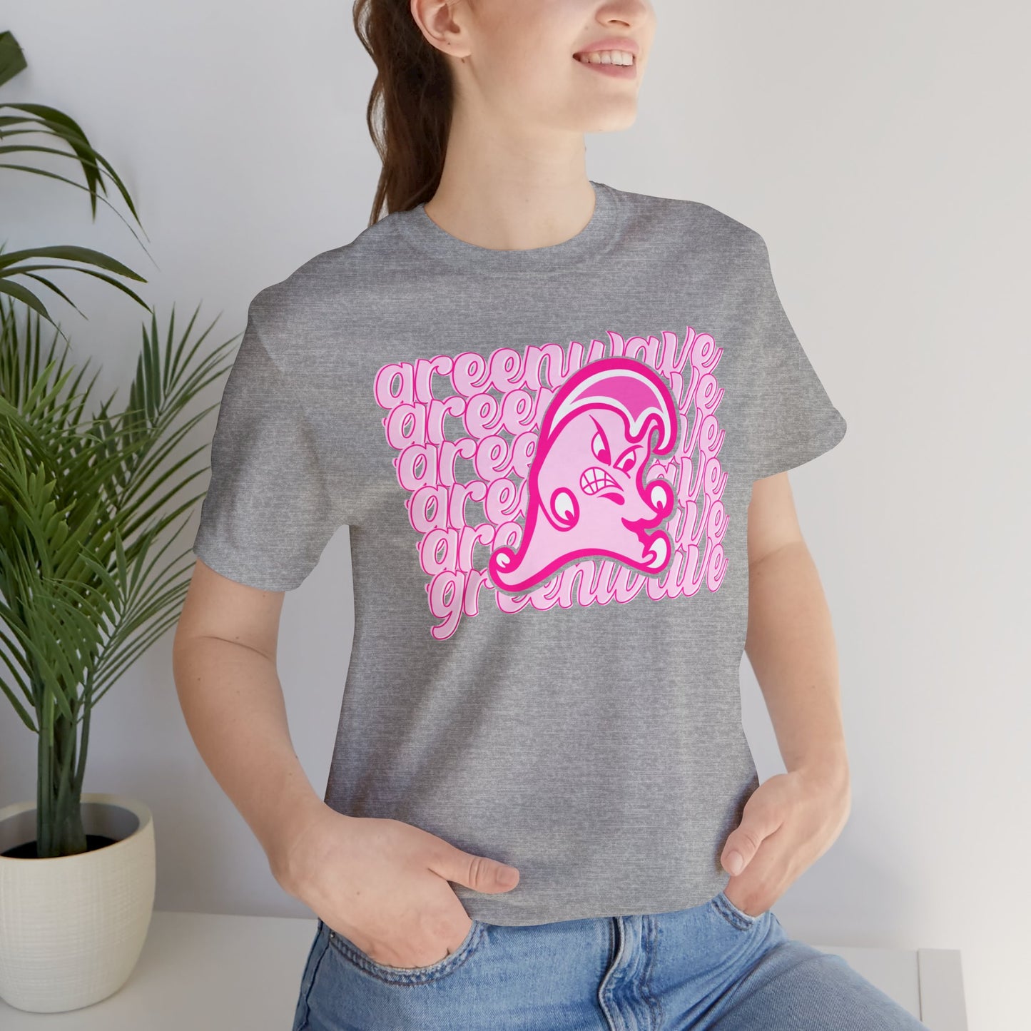 Pink Greenwave Stack Mascot - 3001 Adult Short