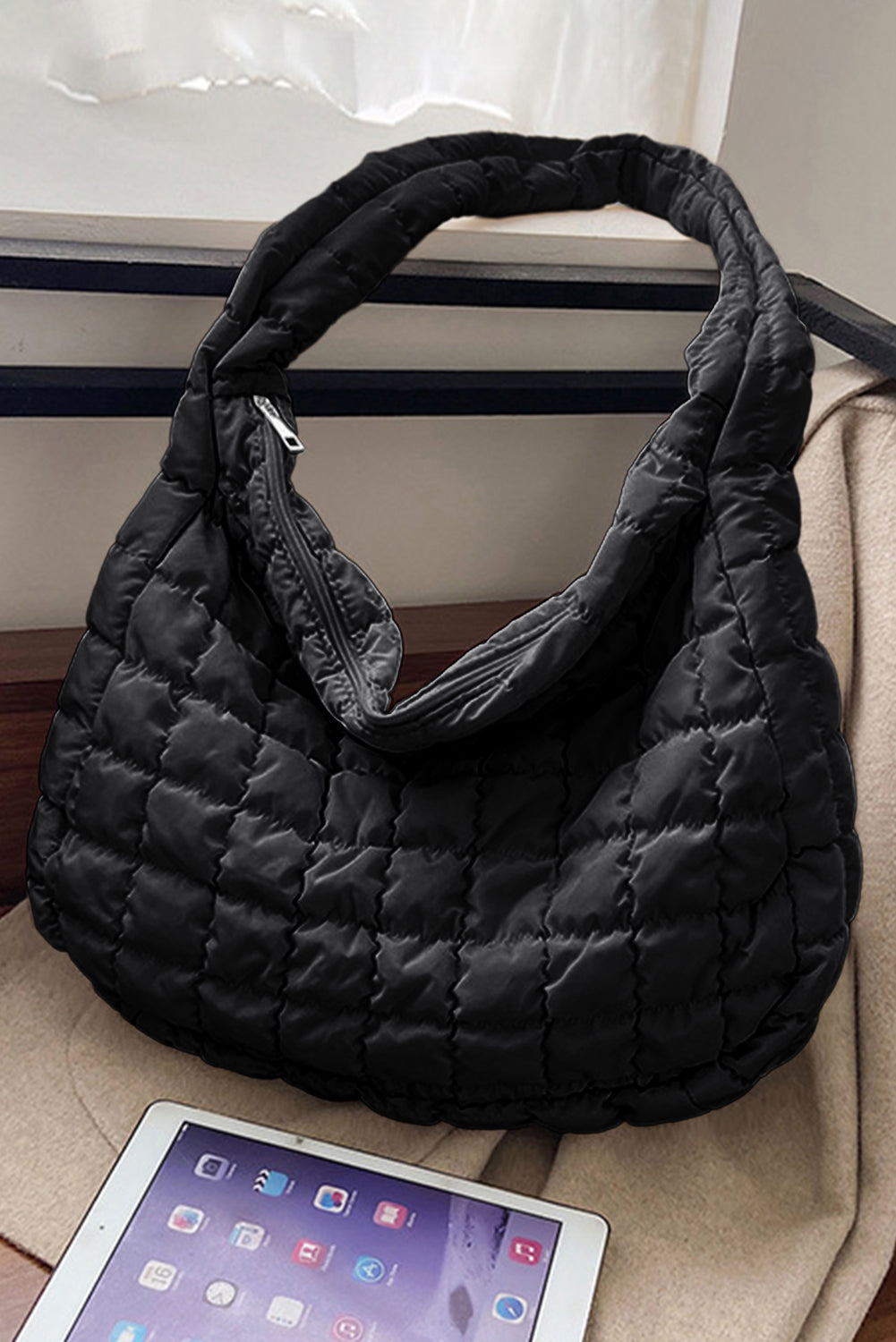 Quilted Large Shoulder Bag