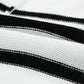 White Striped Batwing Sleeve Sweater Tee