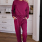 Gray Long Sleeve Pullover and Jogger Pants Lounge Set