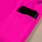 Rose Red Pocketed Wide Waistband Swim Shorts