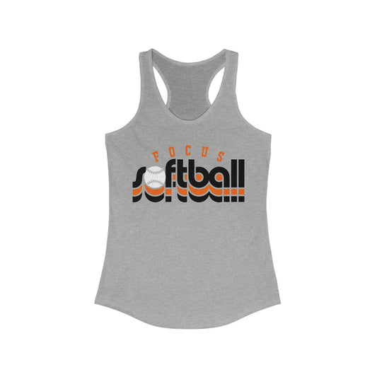 Focus SoftBall Retro Next Level Womens Tank