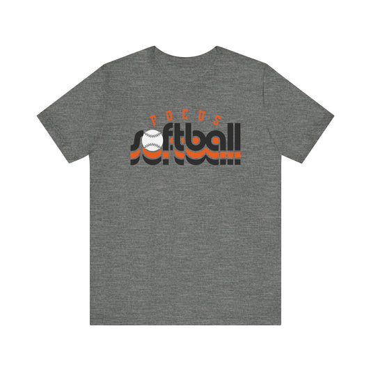 Focus Softball Retro Bella Canvas Adult Short Sleeve