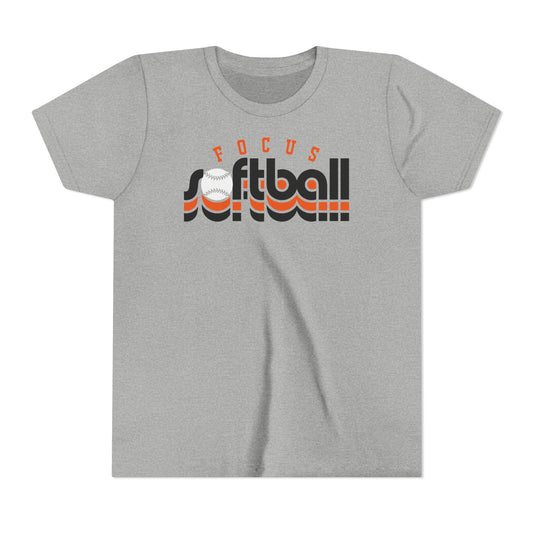 YOUTH Focus Softball Retro Bella Canvas Short Sleeve