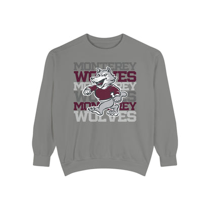 Monterey Wolves Stack w/ Mascot - CC Adult Sweatshirt