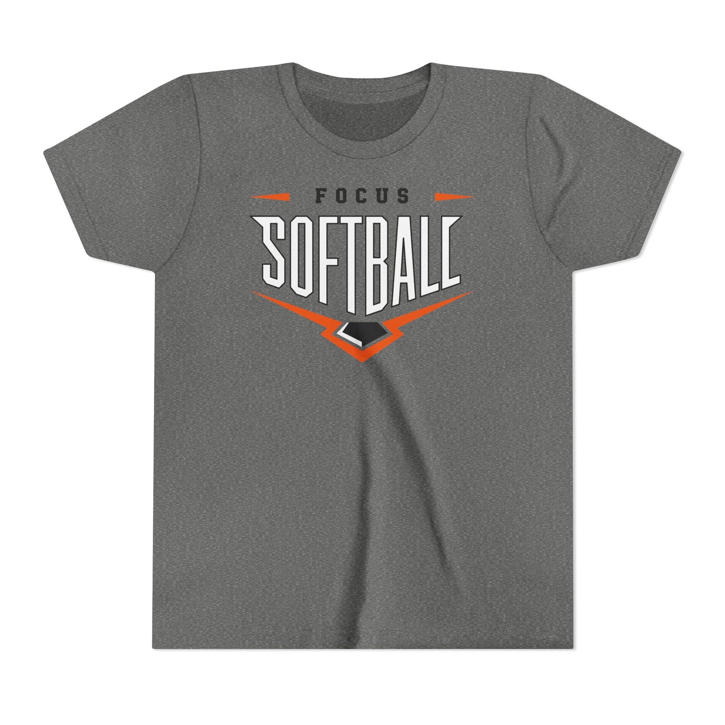 YOUTH Focus Softball Home Plate Bella Canvas Short Sleeve