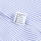 Sky Blue Smocked Cuffed Striped Boyfriend Shirt with Pocket