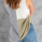 Blue Color Block Knitted Tank Top
