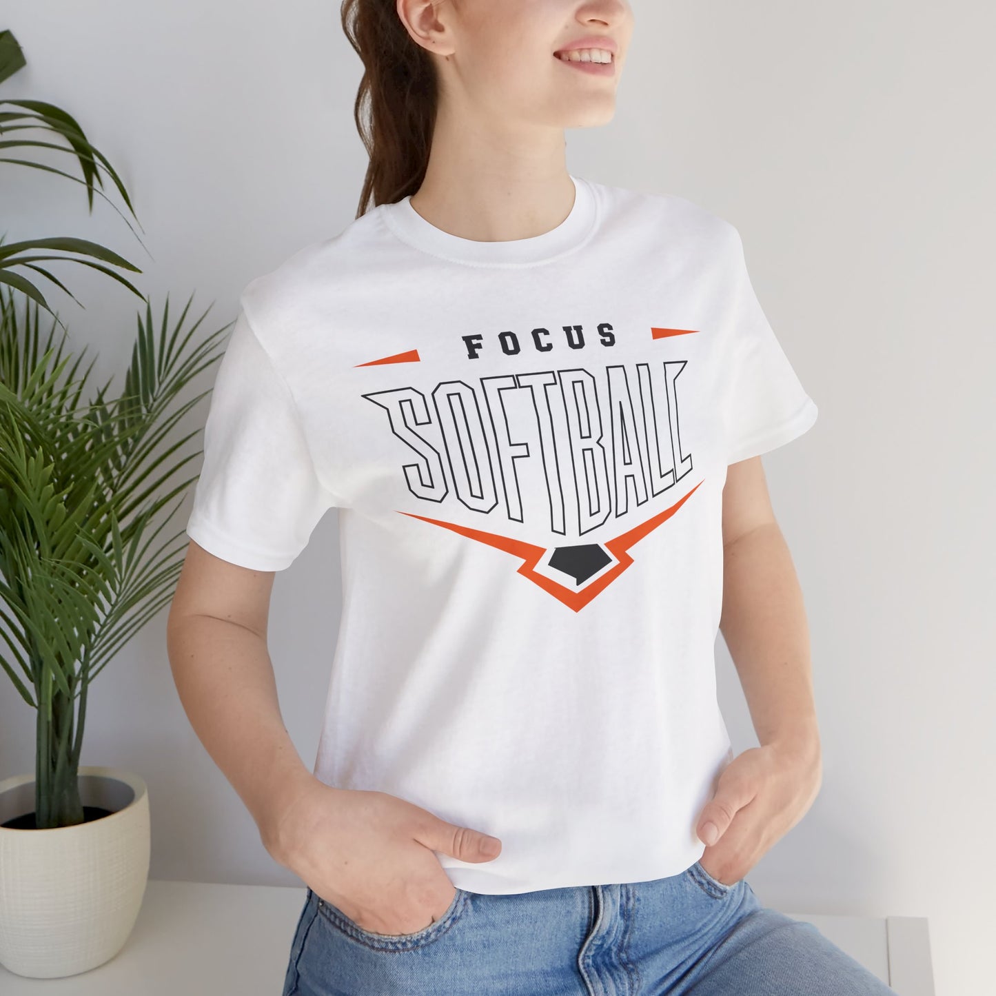 Focus Softball Home Plate Bella Canvas Adult Short Sleeve