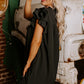 Mist Green Ruffle Sleeve V Neck Frilled Shift Dress