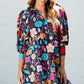 Green Floral Print Puff Sleeve Ruffled Mini Dress