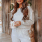 Gray Long Sleeve Pullover and Jogger Pants Lounge Set