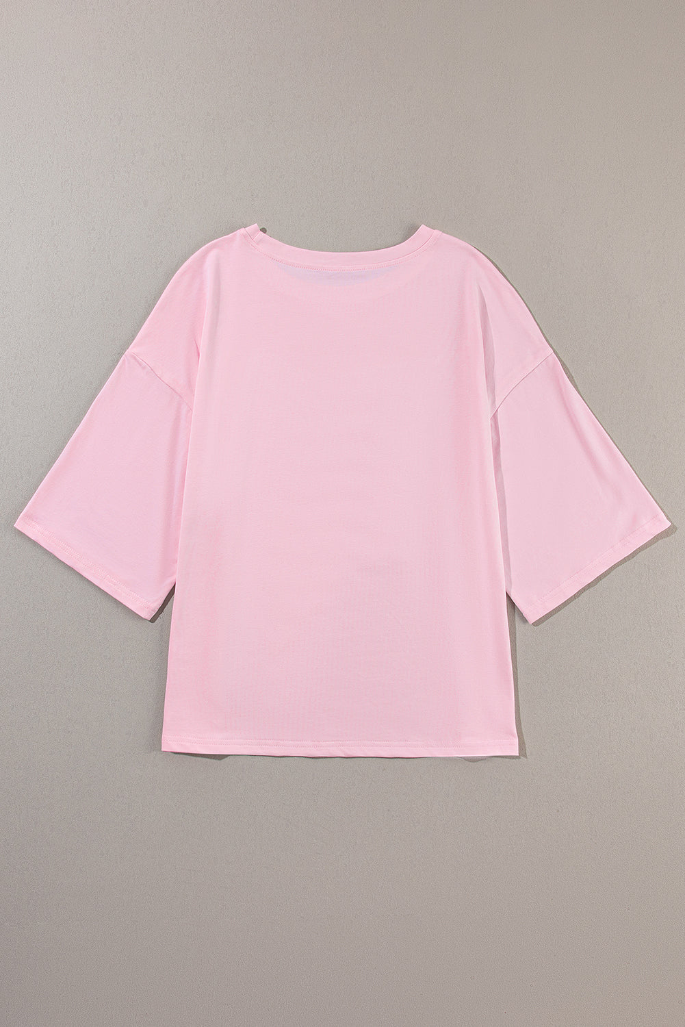 White Colorblock Star Patched Half Sleeve Oversized Tee