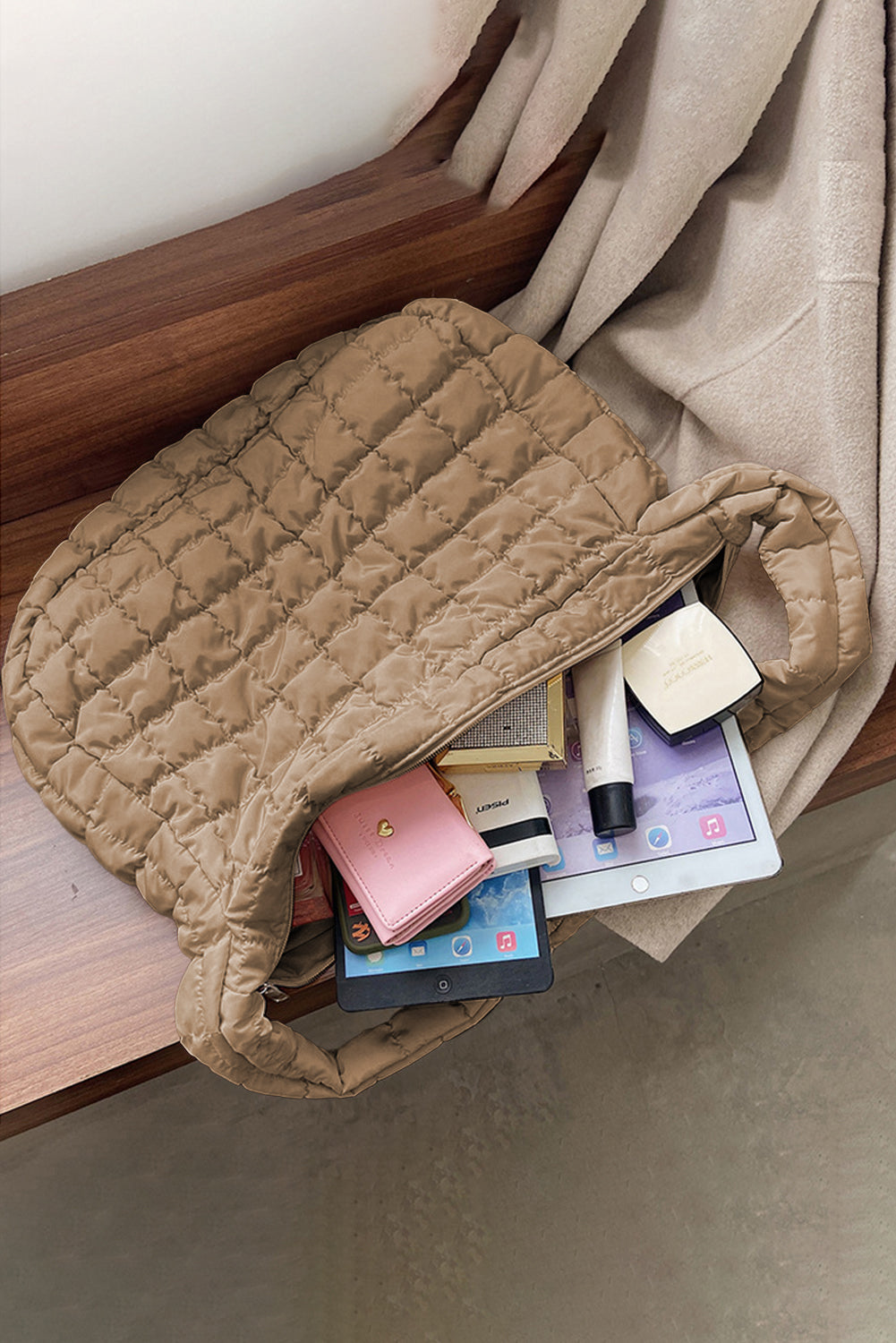 Quilted Large Shoulder Bag