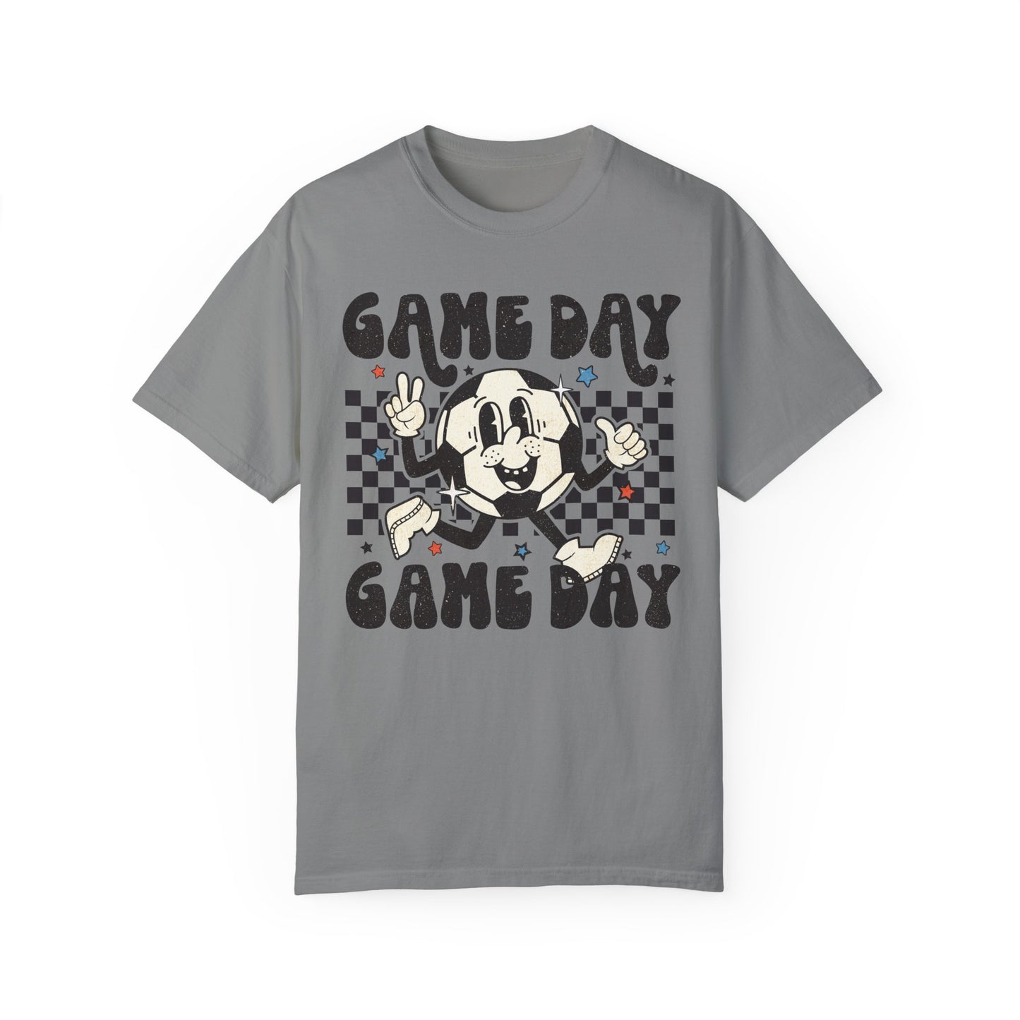 Checkered Retro Soccer Game Day_CC Adult