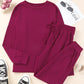 Gray Long Sleeve Pullover and Jogger Pants Lounge Set