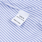 Sky Blue Smocked Cuffed Striped Boyfriend Shirt with Pocket