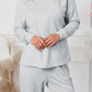 Gray Long Sleeve Pullover and Jogger Pants Lounge Set