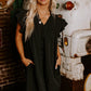 Mist Green Ruffle Sleeve V Neck Frilled Shift Dress
