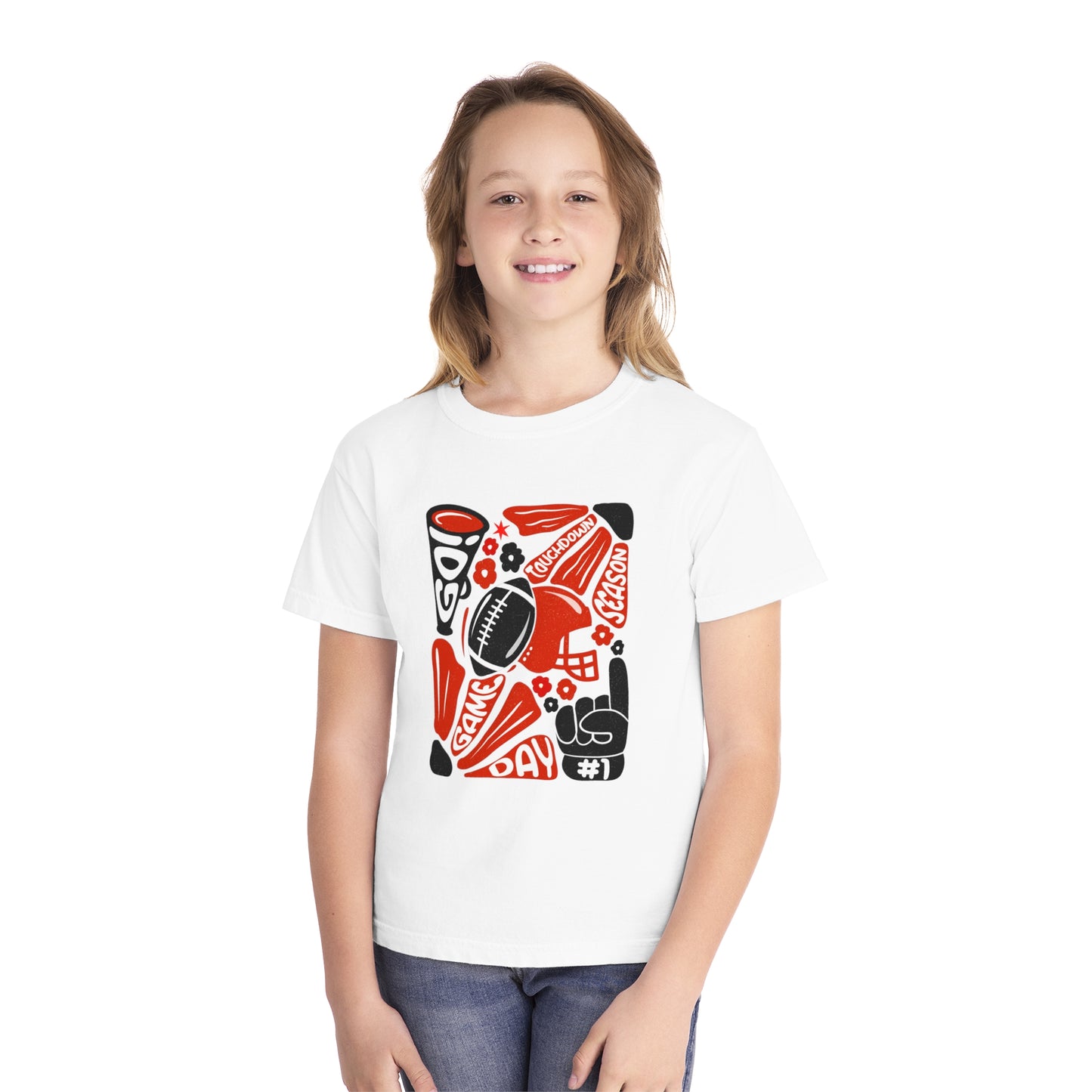 Red & Black Bloom Game Day_ CC Youth SS