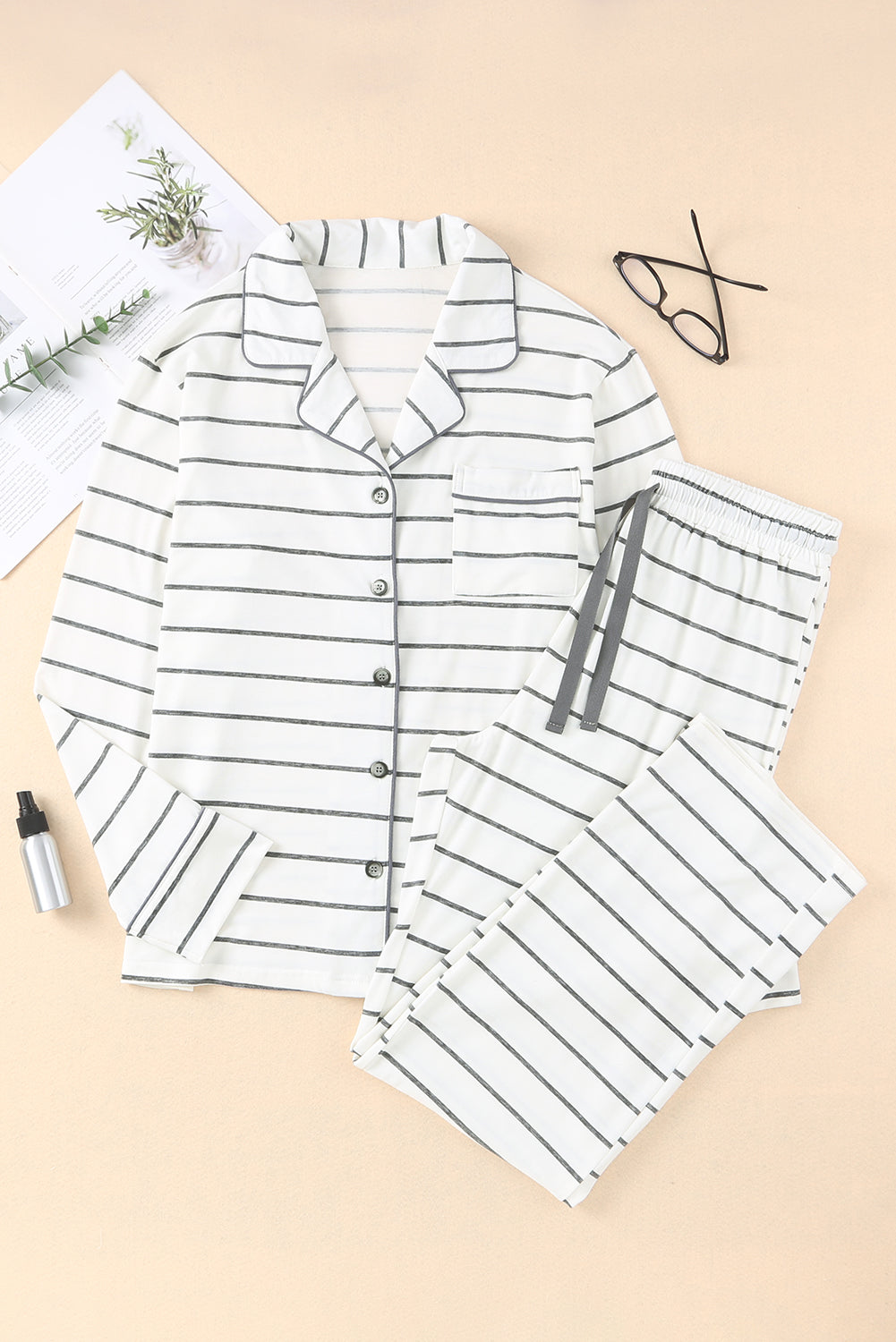 Long Sleeve and Pants Pajamas Set