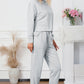 Gray Long Sleeve Pullover and Jogger Pants Lounge Set