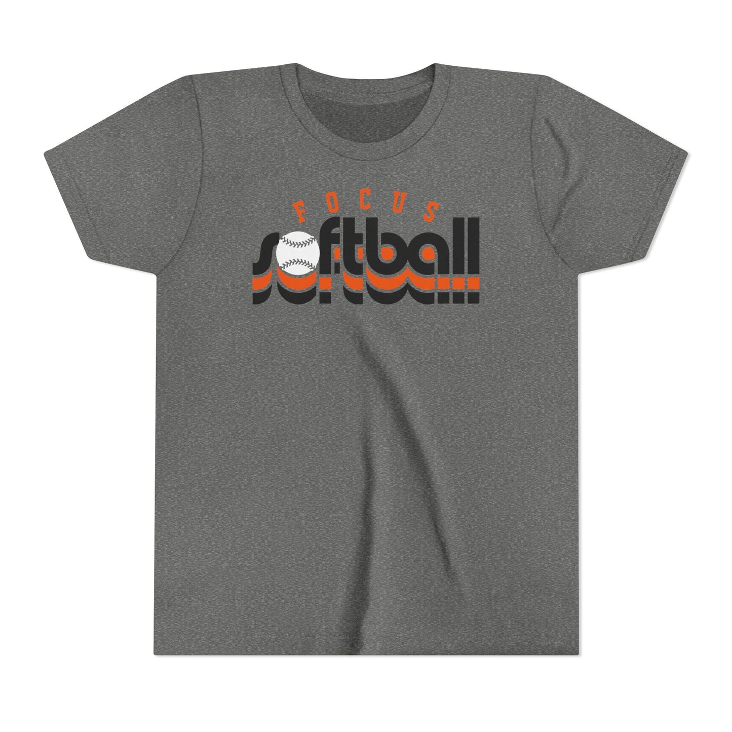 YOUTH Focus Softball Retro Bella Canvas Short Sleeve