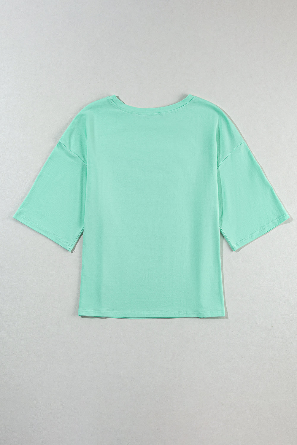 White Colorblock Star Patched Half Sleeve Oversized Tee
