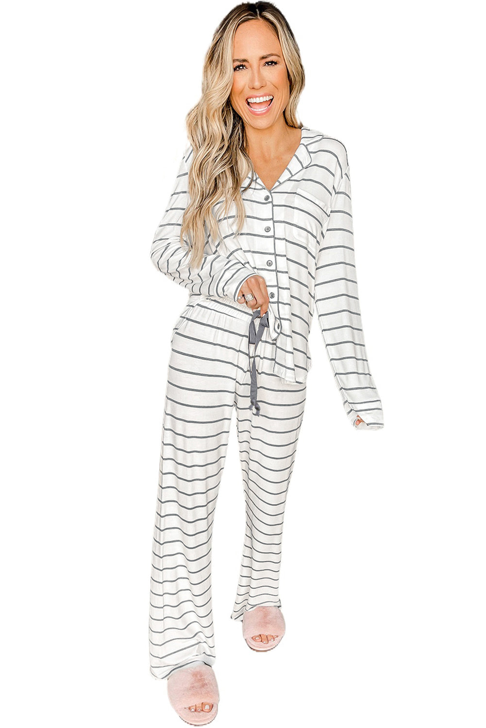 Long Sleeve and Pants Pajamas Set