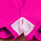 Rose Red Pocketed Wide Waistband Swim Shorts