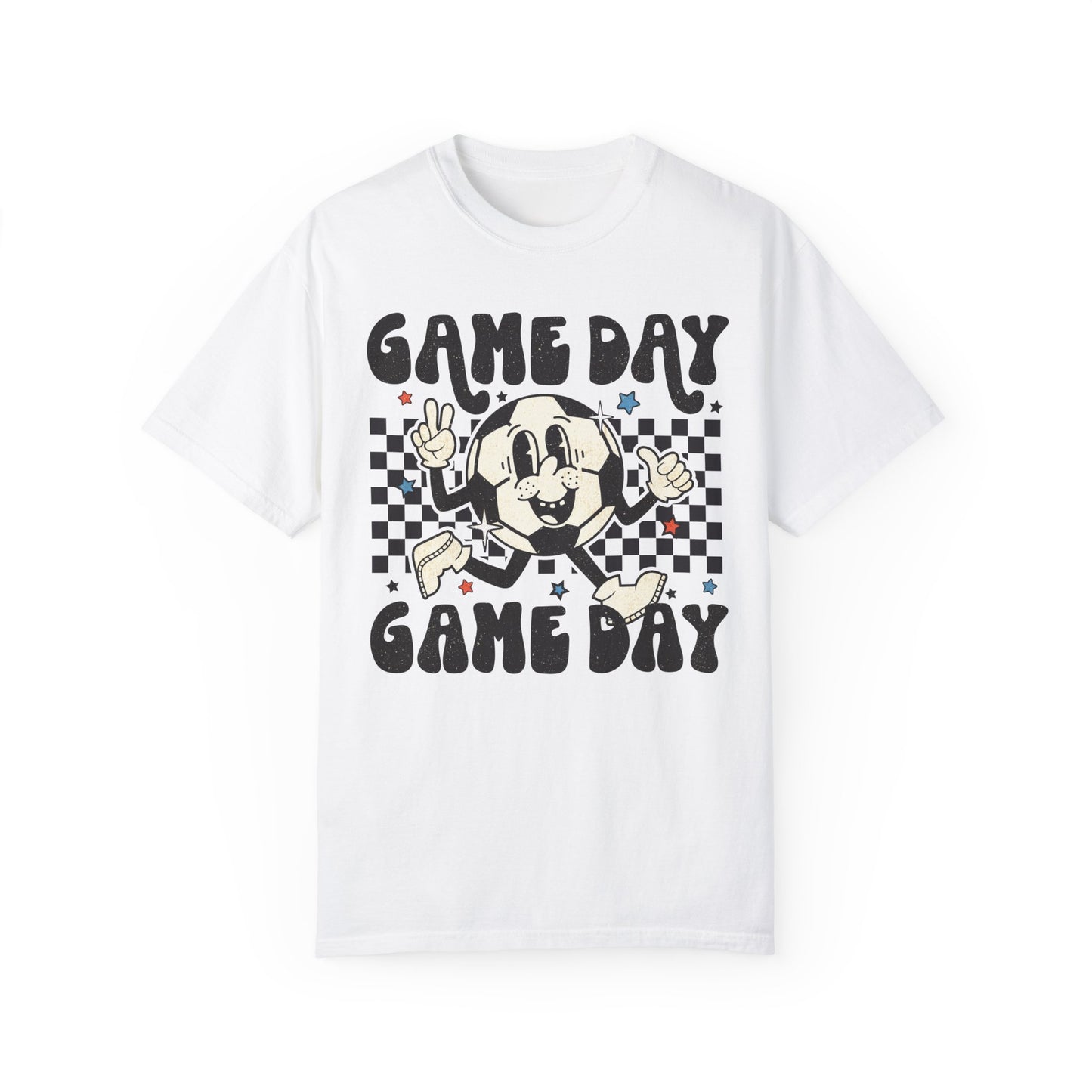 Checkered Retro Soccer Game Day_CC Adult
