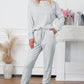 Gray Long Sleeve Pullover and Jogger Pants Lounge Set