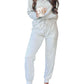Gray Long Sleeve Pullover and Jogger Pants Lounge Set