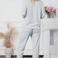 Gray Long Sleeve Pullover and Jogger Pants Lounge Set