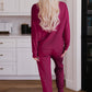 Gray Long Sleeve Pullover and Jogger Pants Lounge Set