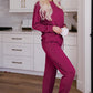 Gray Long Sleeve Pullover and Jogger Pants Lounge Set