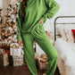Gray Long Sleeve Pullover and Jogger Pants Lounge Set
