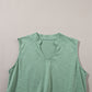 Moonlight Jade Split V Neck Tiered Flowy Sleeveless Dress