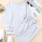 Gray Long Sleeve Pullover and Jogger Pants Lounge Set