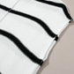 White Striped Batwing Sleeve Sweater Tee